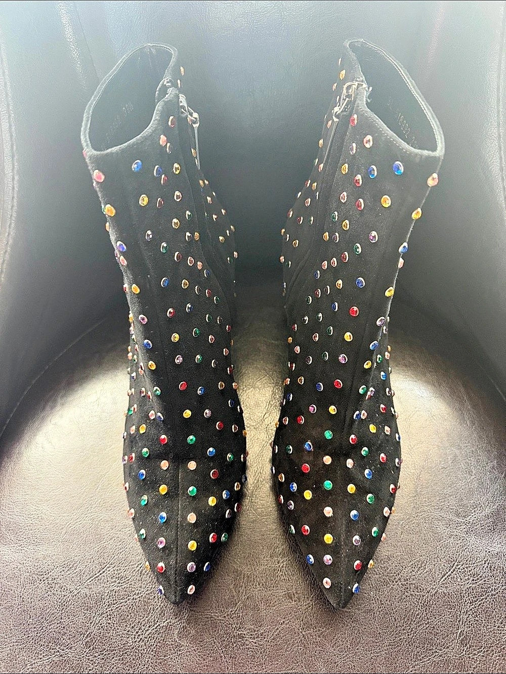 Saint Laurent Rhinestone Embellished Ankle Boots Rhinestone Ankle Boots US 9.5